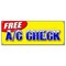 Signmission FREE A/C CHECK BANNER SIGN air conditioning ac auto repair car shop B-Free Ac Check - alternate 1